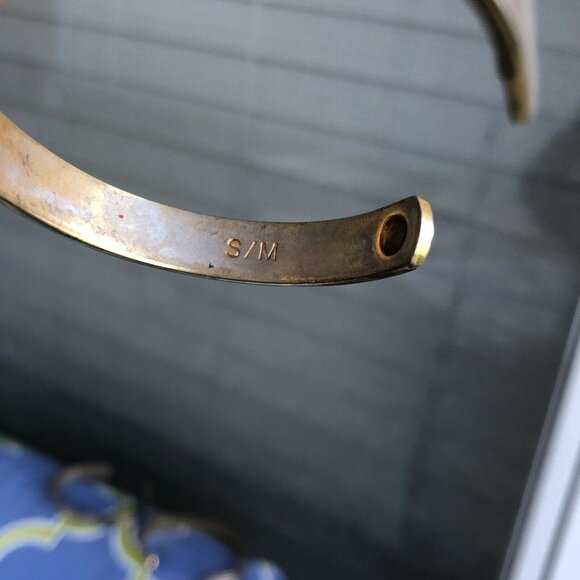 24k Electroplate GOLD Tone Cuff Bracelet Stack Set - Picture 8 of 9